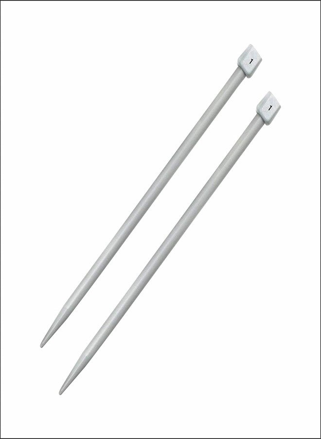 NTGS Plastic Single Pointed Knitting Needle Large Size - No 1, Length - 35Cm, Dia - 7.5Mm, Woolen Artefacts Like Sweaters, Muflers, Caps Etc, Pair of 2 - Image 2